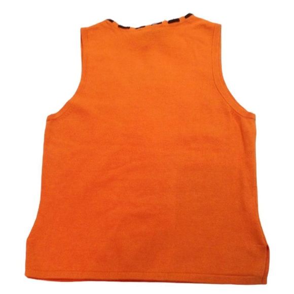 Y2K BCBG Burnt Orange And Brown Suede Sleeveless Top NWT - Picture 2 of 5